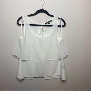 NWOT Love Stitch White Open Back Tank